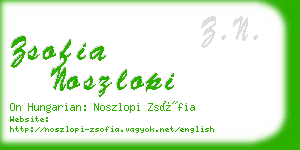 zsofia noszlopi business card